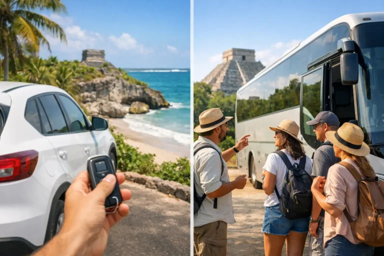 Rental Car Versus Group Tours in Riviera Maya
