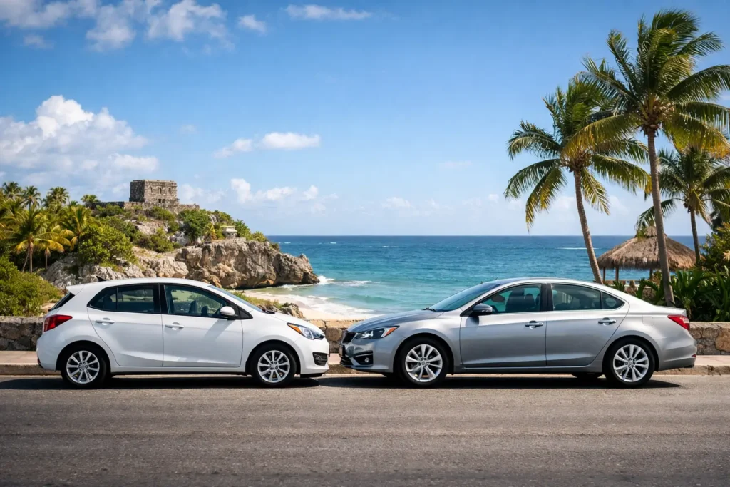 Compact Car vs Sedan Travel in Riviera Maya