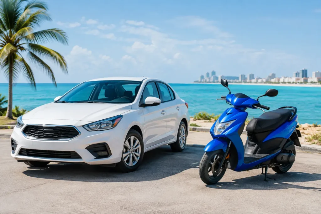 Rental Cars Versus Scooters in Cancun for Your Trip